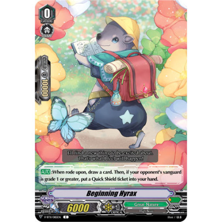 Vanguard_TCG_card_V-BT11_085EN_C_Beginning_Hyrax_Storm_of_the_Blue_Cavalry