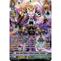 Vanguard_TCG_card_V-BT11_SP04EN_SP_Sage-saint_Mentor_of_Black_Lacquer_Isabelle_Storm_of_the_Blue_Cavalry
