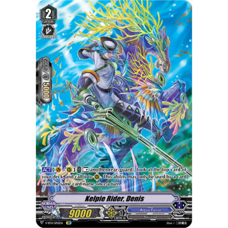 Vanguard_TCG_card_V-BT11_SP12EN_SP_Kelpie_Rider_Denis_Storm_of_the_Blue_Cavalry