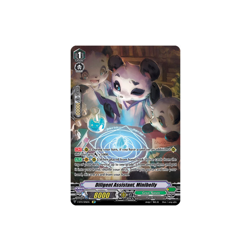 Vanguard_TCG_card_V-BT11_SP16EN_SP_Diligent_Assistant_Minibelly_Storm_of_the_Blue_Cavalry