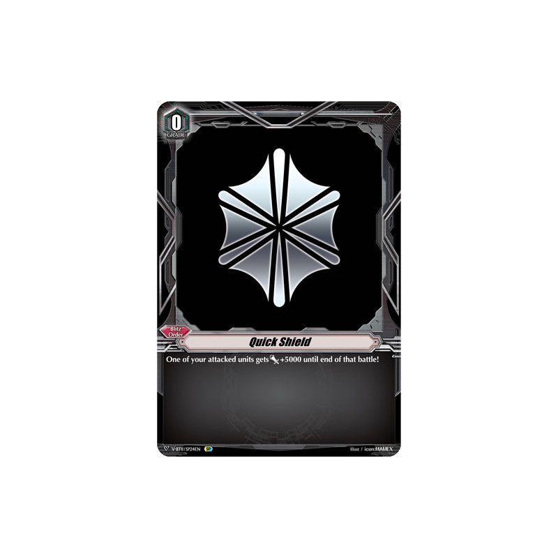 Vanguard_TCG_card_V-BT11_SP24EN_SP_Quick_Shield_Storm_of_the_Blue_Cavalry