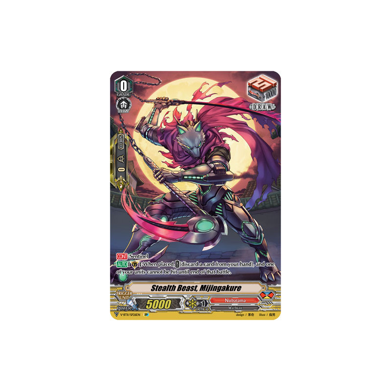 Vanguard_TCG_card_V-BT11_SP26EN_SP_Stealth_Beast_Mijingakure_Storm_of_the_Blue_Cavalry