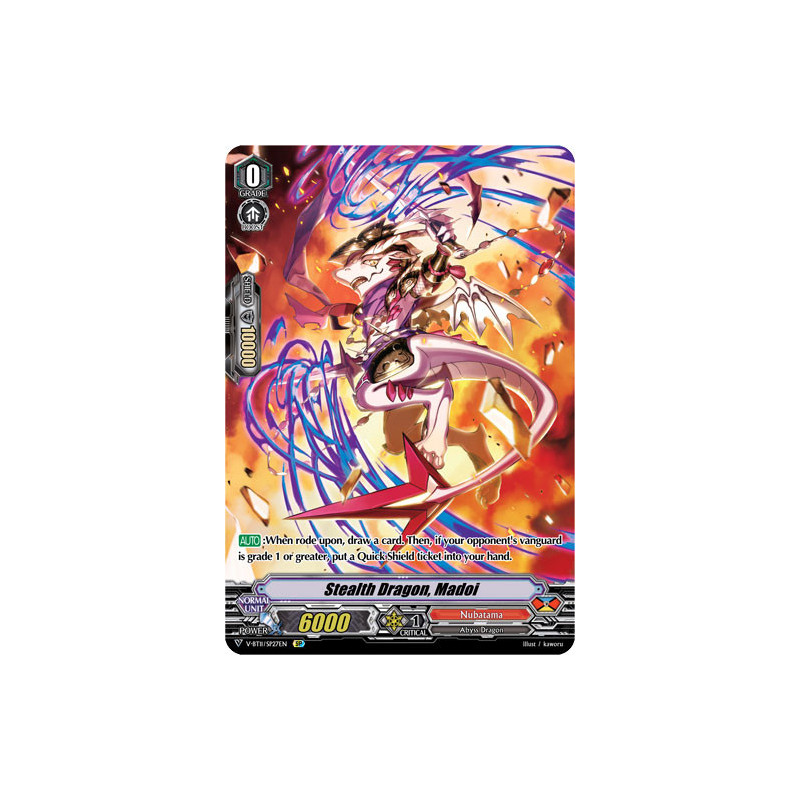 Vanguard_TCG_card_V-BT11_SP27EN_SP_Stealth_Dragon_Madoi_Storm_of_the_Blue_Cavalry