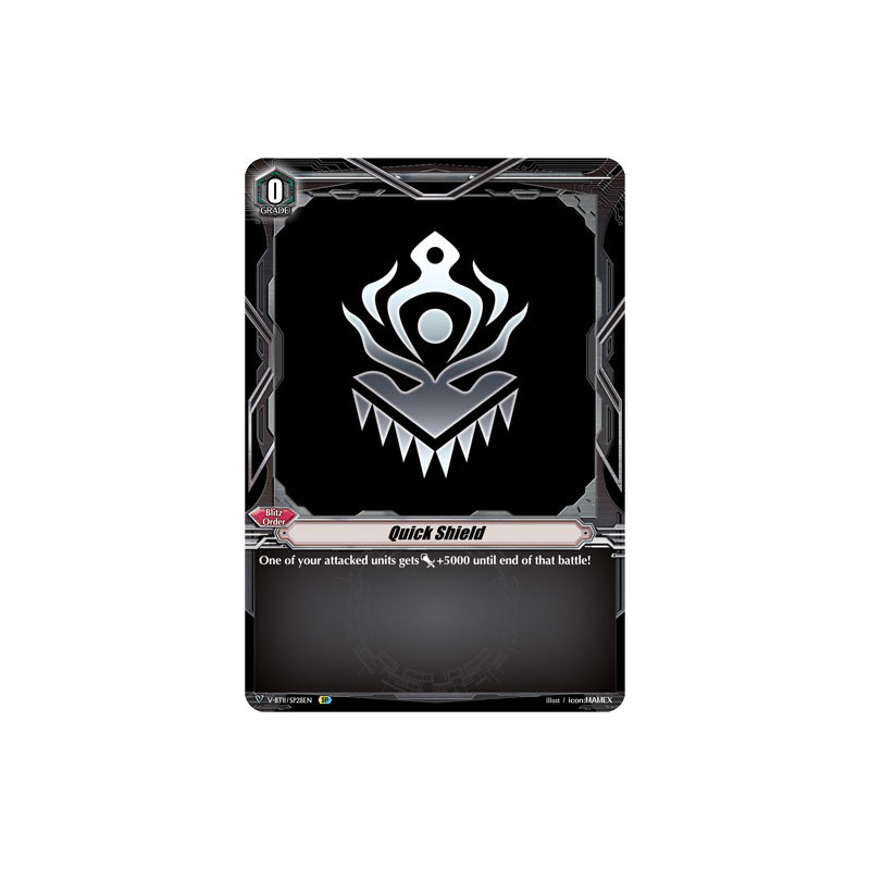 Vanguard_TCG_card_V-BT11_SP28EN_SP_Quick_Shield_Storm_of_the_Blue_Cavalry