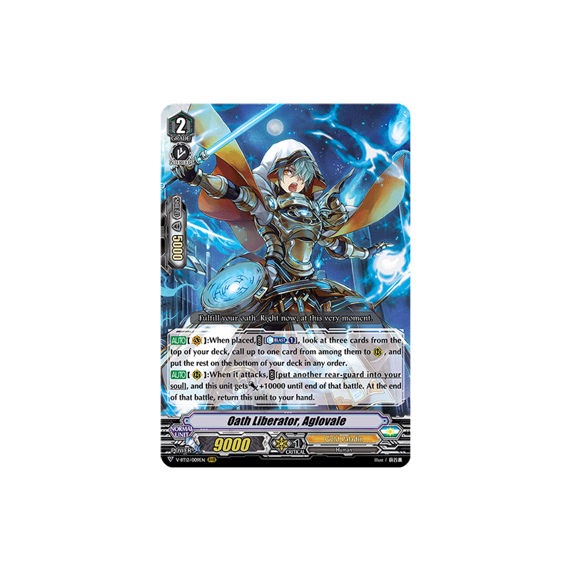 Vanguard_TCG_card_V-BT12_009EN_RRR_Oath_Liberator_Aglovale_Divine_Lightning_Radiance