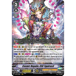 Vanguard_TCG_card_V-BT12_011EN_RRR_Cosmic_Regalia_CEO_Yggdrasil_Divine_Lightning_Radiance