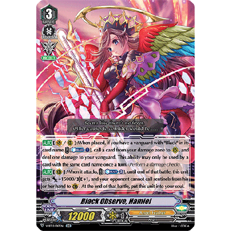 Vanguard_TCG_card_V-BT12_017EN_RRR_Black_Observe_Hamiel_Divine_Lightning_Radiance