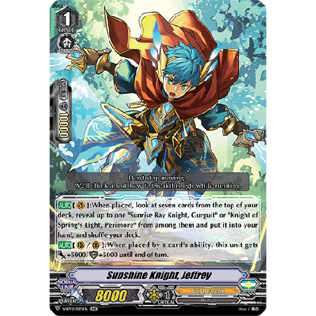 Vanguard_TCG_card_V-BT12_022EN_RR_Sunshine_Knight_Jeffrey_Divine_Lightning_Radiance