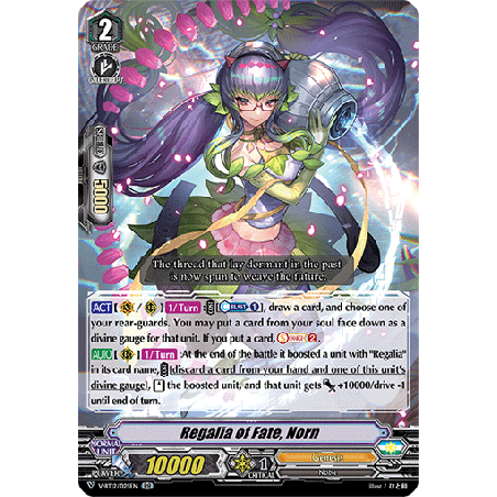 Vanguard_TCG_card_V-BT12_025EN_RR_Regalia_of_Fate_Norn_Divine_Lightning_Radiance