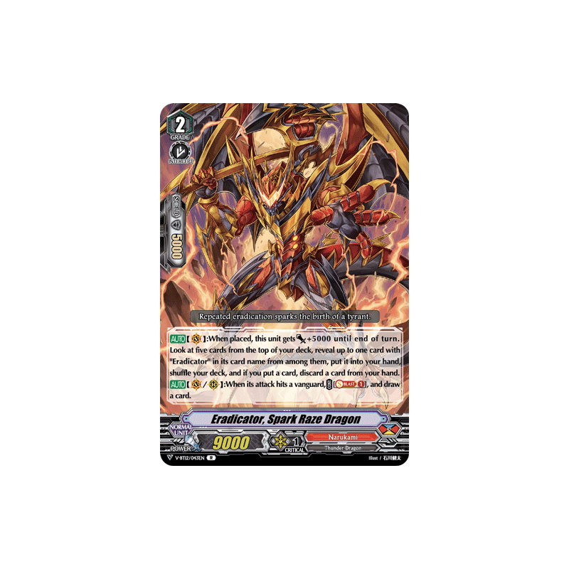 Vanguard_TCG_card_V-BT12_043EN_R_Eradicator_Spark_Raze_Dragon_Divine_Lightning_Radiance