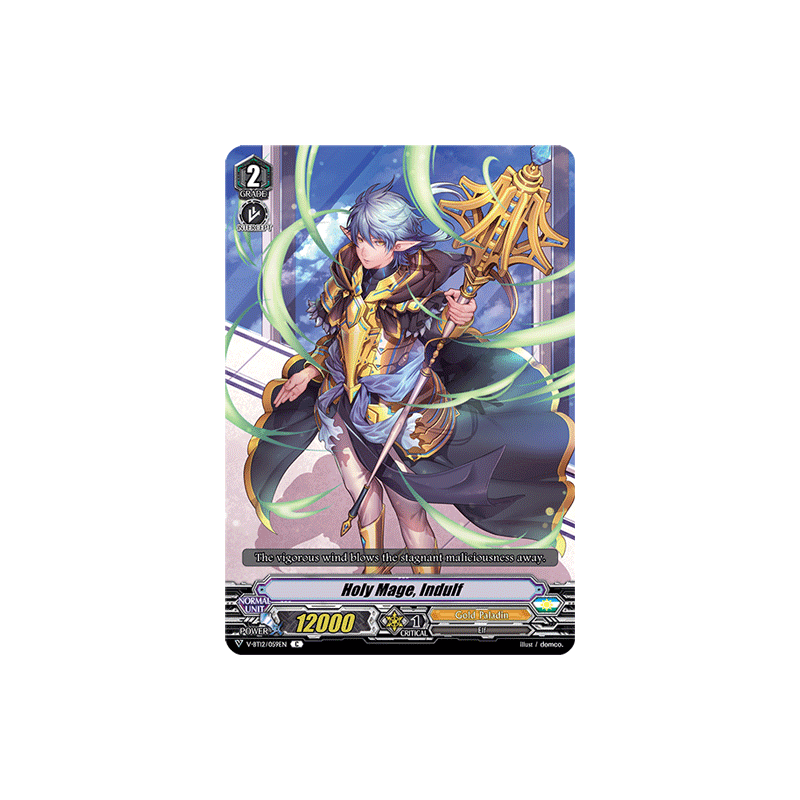 Vanguard_TCG_card_V-BT12_059EN_C_Holy_Mage_Indulf_Divine_Lightning_Radiance