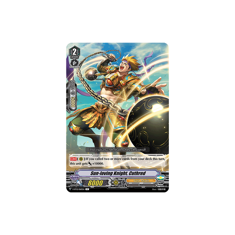 Vanguard_TCG_card_V-BT12_060EN_C_Sun-loving_Knight_Cuthred_Divine_Lightning_Radiance