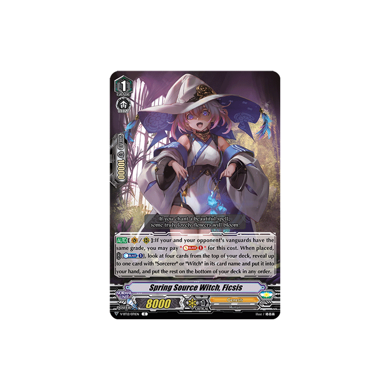 Vanguard_TCG_card_V-BT12_071EN_C_Spring_Source_Witch_Ficsis_Divine_Lightning_Radiance
