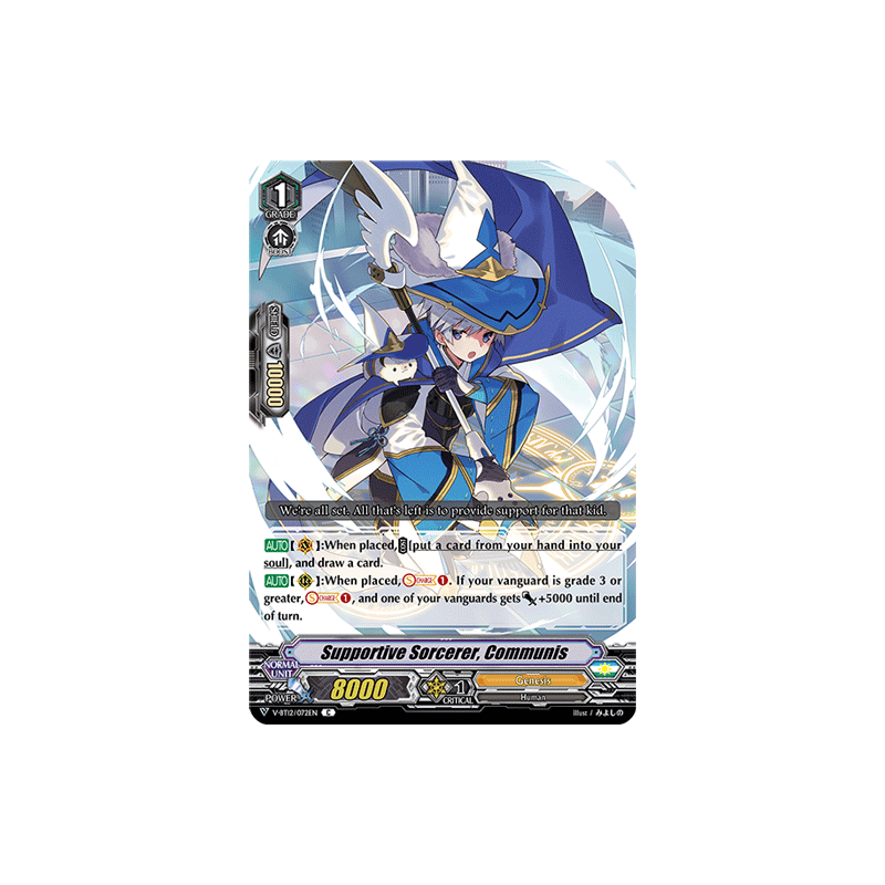Vanguard_TCG_card_V-BT12_072EN_C_Supportive_Sorcerer_Communis_Divine_Lightning_Radiance