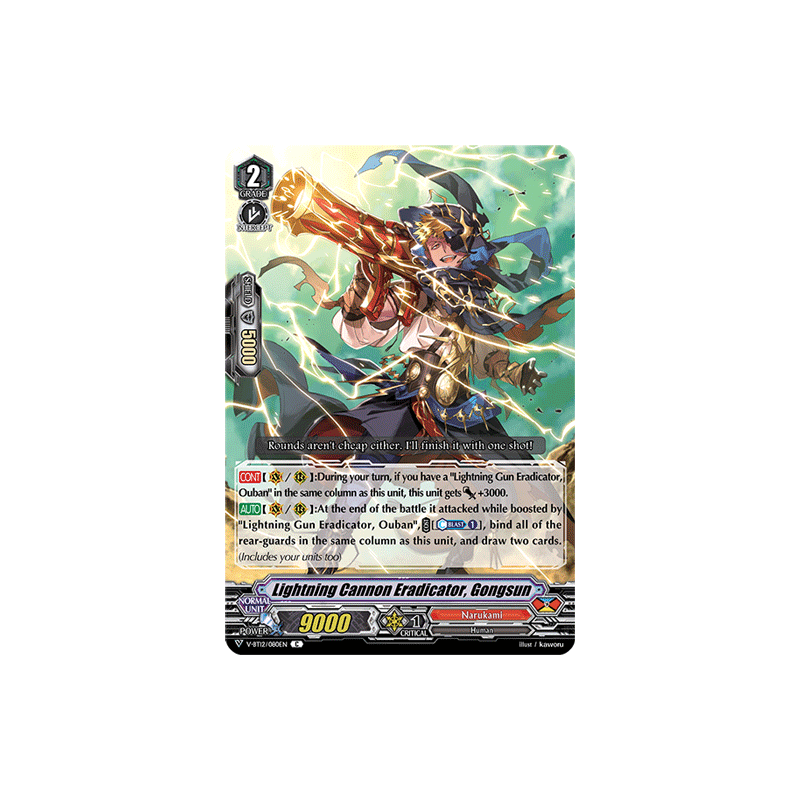 Vanguard_TCG_card_V-BT12_080EN_C_Lightning_Cannon_Eradicator_Gongsun_Divine_Lightning_Radiance