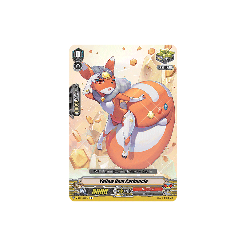 Vanguard_TCG_card_V-BT12_086EN_C_Yellow_Gem_Carbuncle_Divine_Lightning_Radiance