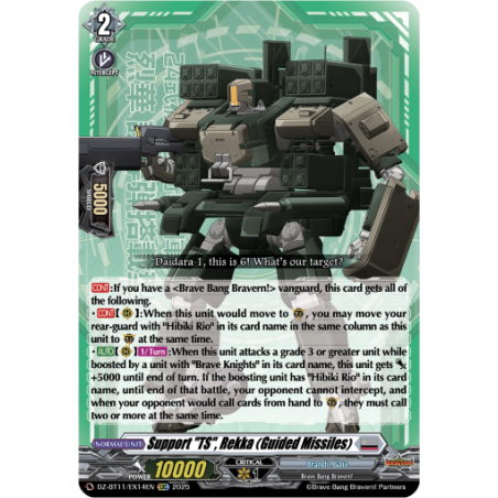 Vanguard_TCG_card_DZ-BT11_EX14EN_EX_Support_TS_Rekka_Guided_Missiles_Symphony_of_Might_Bloom