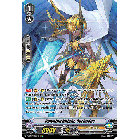 Vanguard_TCG_card_V-BT12_SP10EN_SP_Dawning_Knight_Gorboduc_Divine_Lightning_Radiance