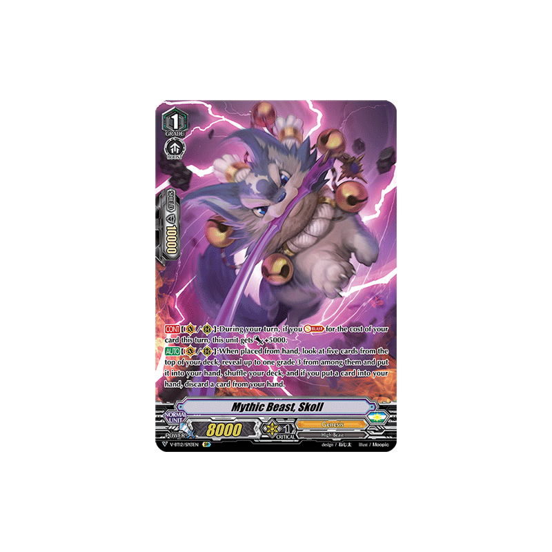 Vanguard_TCG_card_V-BT12_SP13EN_SP_Mythic_Beast_Skoll_Divine_Lightning_Radiance
