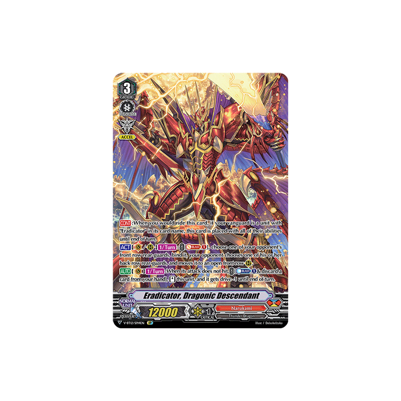 Vanguard_TCG_card_V-BT12_SP14EN_SP_Eradicator_Dragonic_Descendant_Divine_Lightning_Radiance