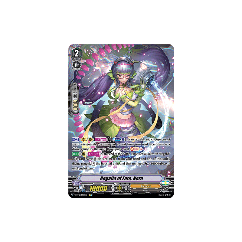 Vanguard_TCG_card_V-BT12_SP18EN_SP_Regalia_of_Fate_Norn_Divine_Lightning_Radiance