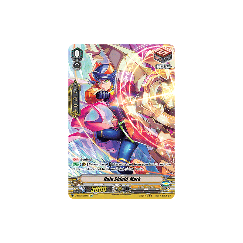Vanguard_TCG_card_V-BT12_SP28EN_SP_Halo_Shield_Mark_Divine_Lightning_Radiance