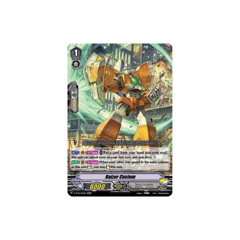 Vanguard_TCG_card_V-BT01_023EN_RR_Raizer_Custom_Unite_Team_Q4