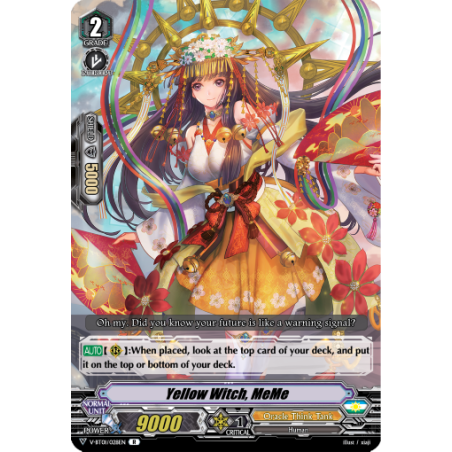 Vanguard_TCG_card_V-BT01_028EN_R_Yellow_Witch_MeMe_Unite_Team_Q4