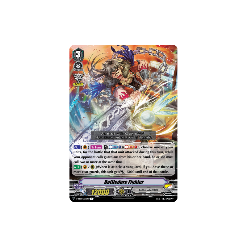 Vanguard_TCG_card_V-BT01_037EN_R_Battledore_Fighter_Unite_Team_Q4