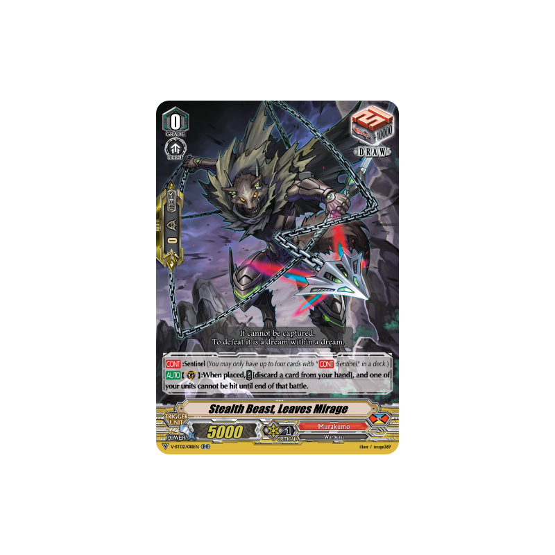 Vanguard_TCG_card_V-BT02_018EN_RR_Stealth_Beast_Leaves_Mirage_Strongest_Team_AL4