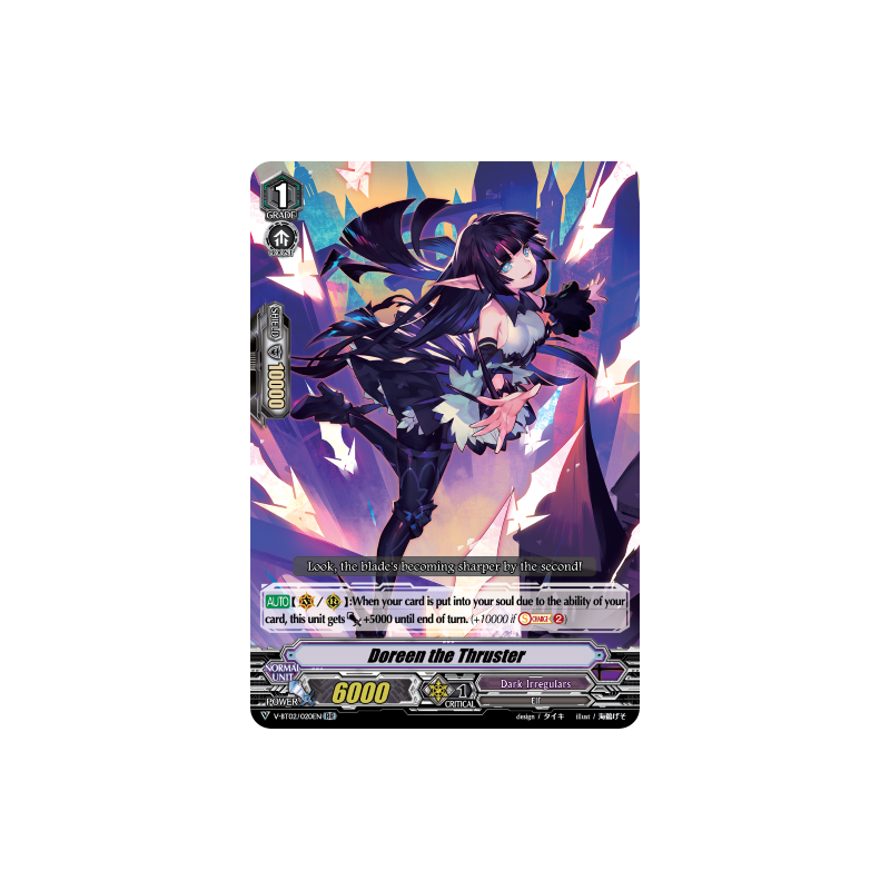 Vanguard_TCG_card_V-BT02_020EN_RR_Doreen_the_Thruster_Strongest_Team_AL4