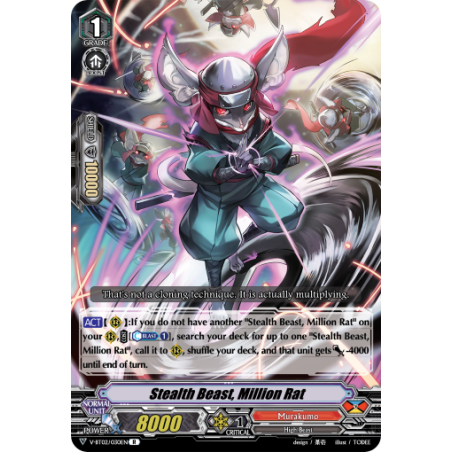Vanguard_TCG_card_V-BT02_030EN_R_Stealth_Beast_Million_Rat_Strongest_Team_AL4