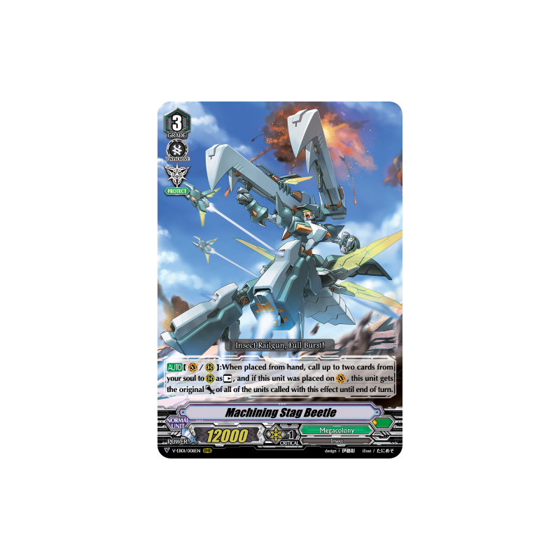 Vanguard_TCG_card_V-EB01_008EN_RRR_Machining_Stag_Beetle_The_Destructive_Roar