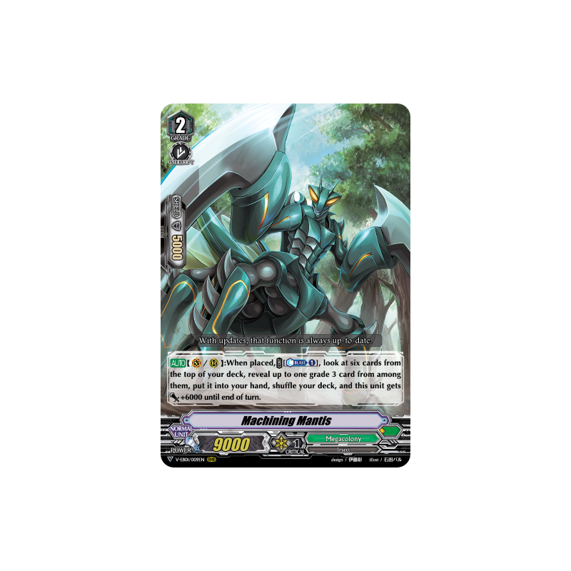 Vanguard_TCG_card_V-EB01_009EN_RR_Machining_Mantis_The_Destructive_Roar