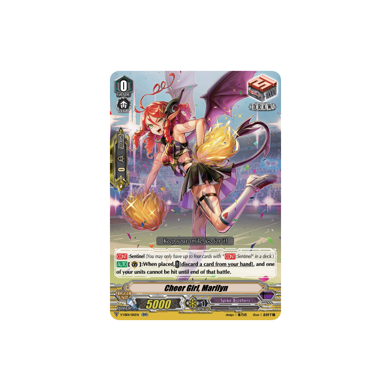Vanguard_TCG_card_V-EB01_015EN_RR_Cheer_Girl_Marilyn_The_Destructive_Roar