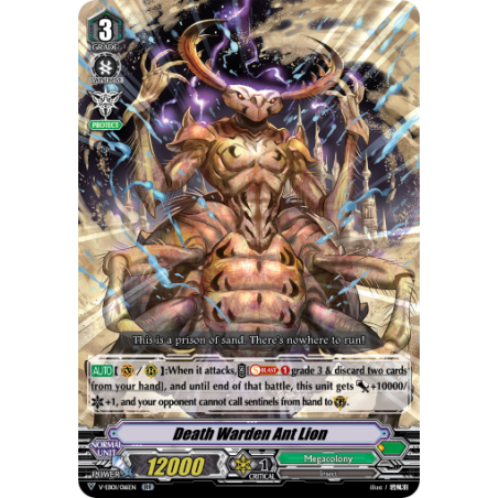 Vanguard_TCG_card_V-EB01_016EN_RR_Death_Warden_Ant_Lion_The_Destructive_Roar