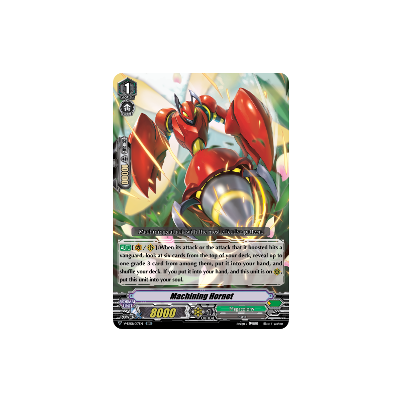 Vanguard_TCG_card_V-EB01_017EN_RR_Machining_Hornet_The_Destructive_Roar
