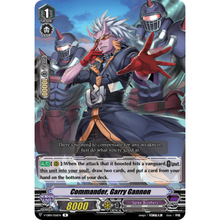Vanguard_TCG_card_V-EB01_026EN_R_Commander_Garry_Gannon_The_Destructive_Roar