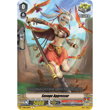 Vanguard_TCG_card_V-EB01_039EN_C_Savage_Aggressor_The_Destructive_Roar