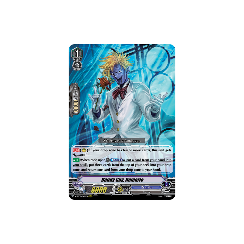 Vanguard_TCG_card_V-EB02_007EN_RRR_Dandy_Guy_Romario_Champions_of_the_Asia_Circuit