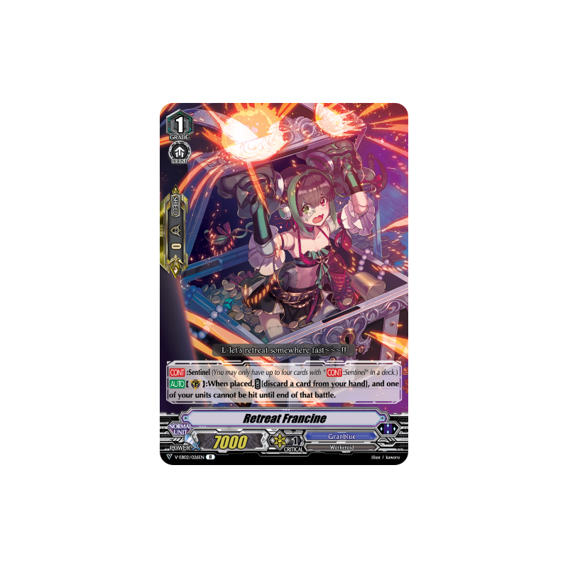 Vanguard_TCG_card_V-EB02_026EN_R_Retreat_Francine_Champions_of_the_Asia_Circuit