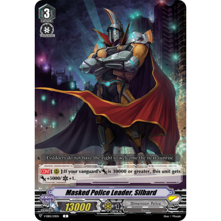 Vanguard_TCG_card_V-EB02_031EN_C_Masked_Police_Leader_Silbard_Champions_of_the_Asia_Circuit