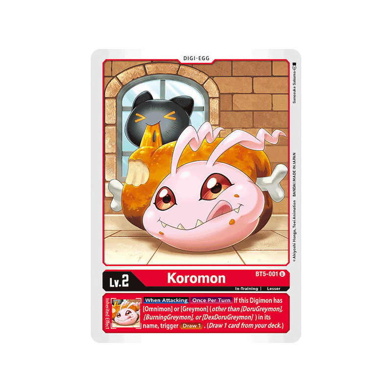 Digimon_TCG_BT5-001_Koromon_Uncommon_Battle_Of_Omni_Card_Game
