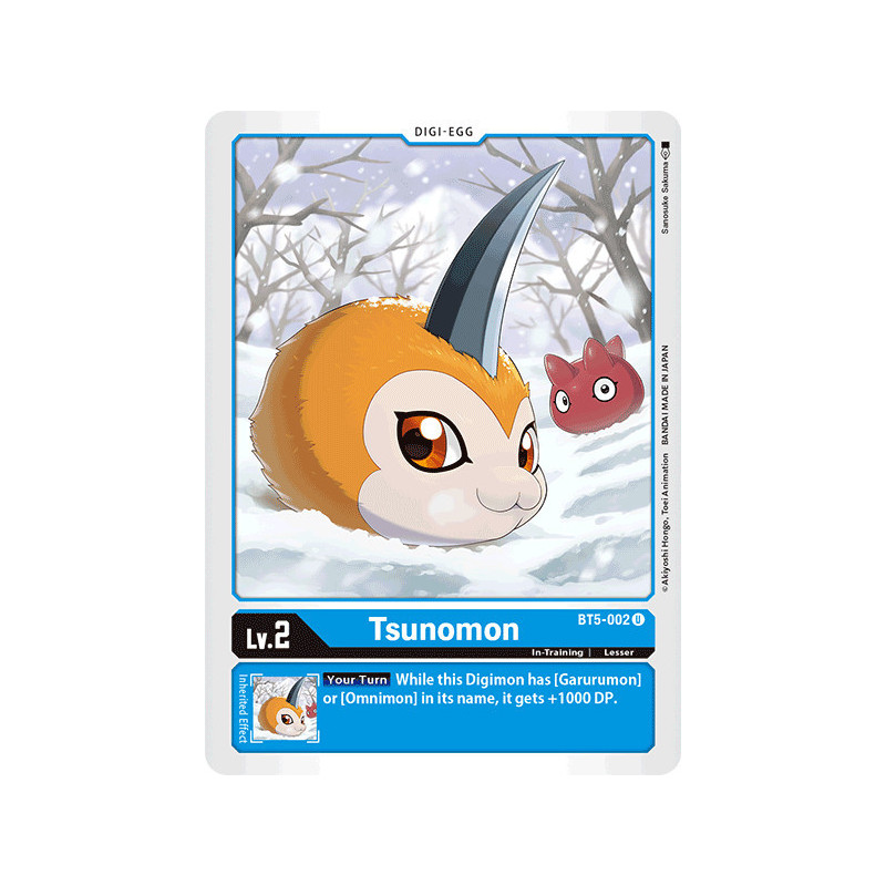 Digimon_TCG_BT5-002_Tsunomon_Uncommon_Battle_Of_Omni_Card_Game