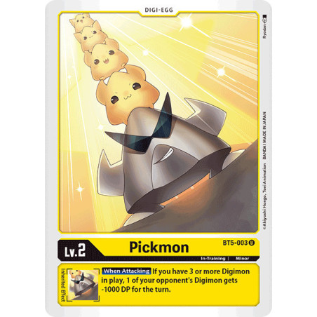 Digimon_TCG_BT5-003_Pickmon_Uncommon_Battle_Of_Omni_Card_Game