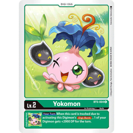 Digimon_TCG_BT5-004_Yokomon_Uncommon_Battle_Of_Omni_Card_Game
