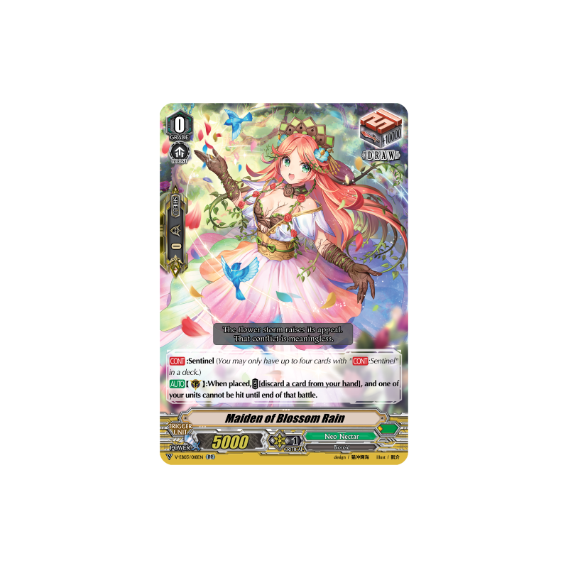 Vanguard_TCG_card_V-EB03_018EN_RR_Maiden_of_Blossom_Rain_ULTRARARE_MIRACLE_COLLECTION