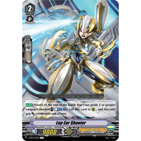 Vanguard_TCG_card_V-EB03_025EN_R_Lop_Ear_Shooter_ULTRARARE_MIRACLE_COLLECTION