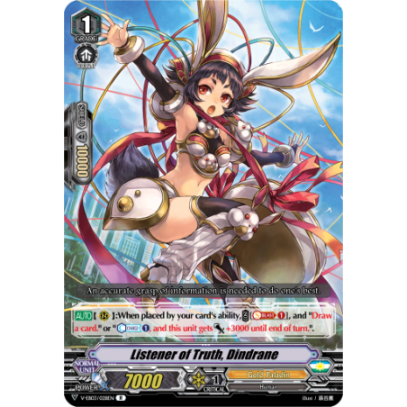 Vanguard_TCG_card_V-EB03_028EN_R_Listener_of_Truth_Dindrane_ULTRARARE_MIRACLE_COLLECTION