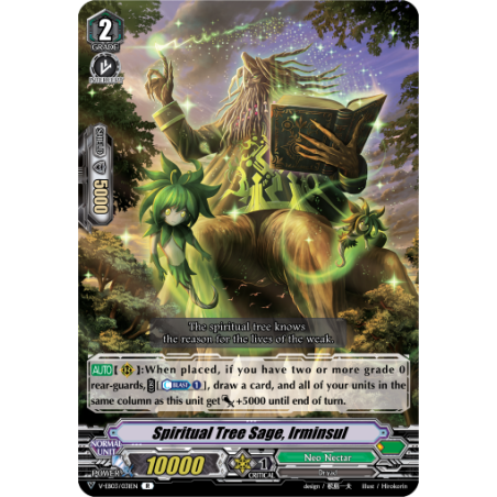 Vanguard_TCG_card_V-EB03_031EN_R_Spiritual_Tree_Sage_Irminsul_ULTRARARE_MIRACLE_COLLECTION